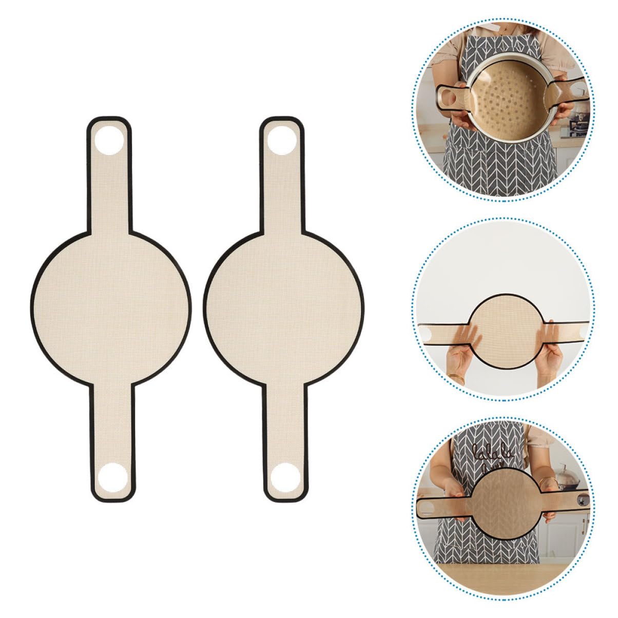 TOPBATHY 4pezzi Tappetini Manici Lunghi Per Pane e Dolci Resistenti Al e Facili Usare Per Macarons e Impasti