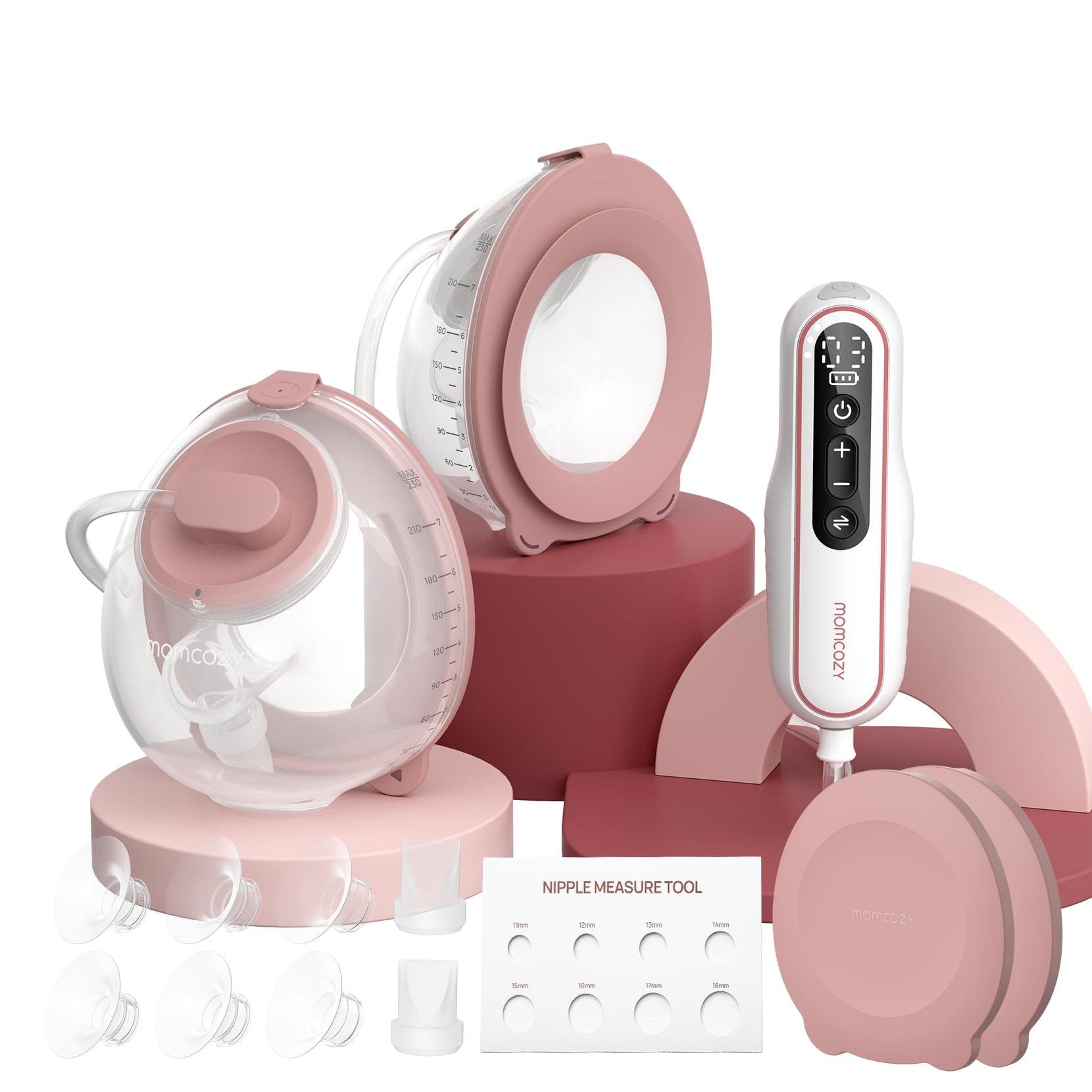 Momcozy Tiralatte Elettrico V2 Pro Ultra-Leggero e Portatile: Design a Mani Libere con Flangia DoubleFit Integrata | 3 Modalità, 9 Livelli | Silenzioso e Anti-Perdite | Misure 17/19/21/24mm