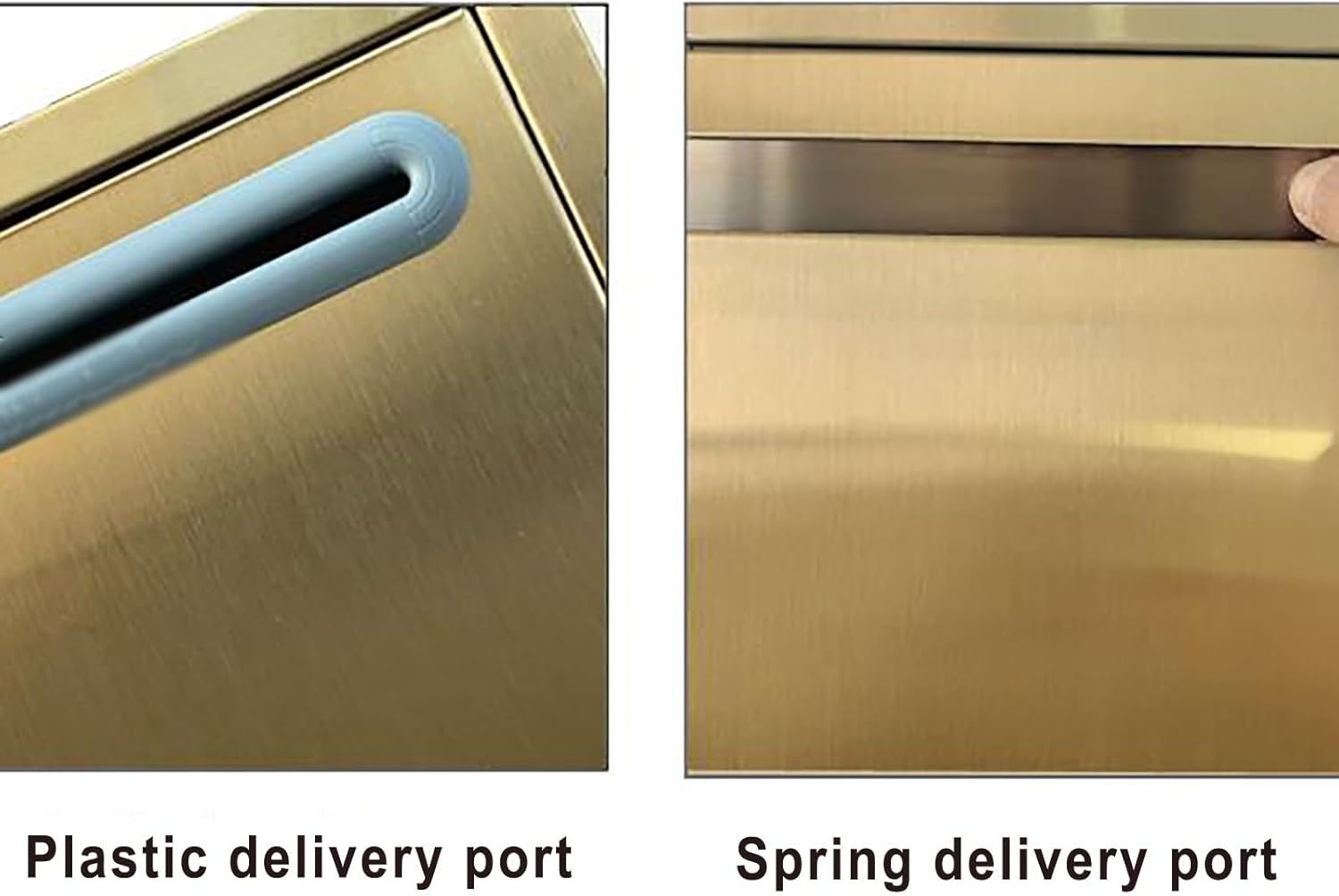 Lockable mailboxes for Outside, Waterproof Mailbox, Modern Mailbox, Wall Mounted Letter Boxes, Suitable for Office, Home, etc(Gold,Medium)