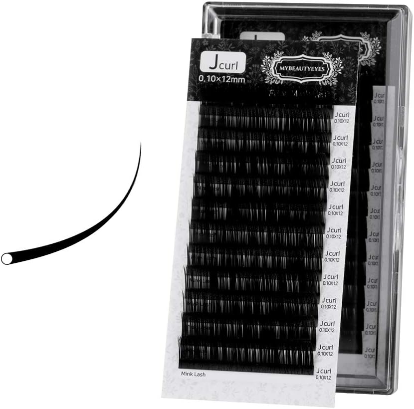 Eyelash Extension Fake Mink Lash/Individual Eyelash Extension Supplies Salon Use/J Curl/Thickness 0.07~0.25mm, Length 8-15mm Mixed Tray (0.07mm, MIX)