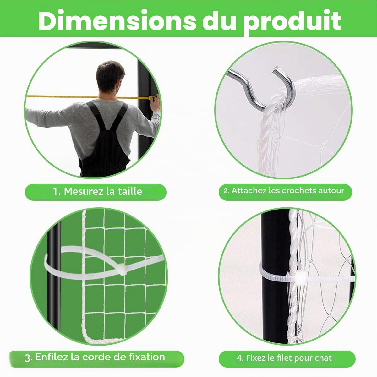 8 X 3 m Filet De Protection Chat, Filet Protection Chat Nylon, Filet Balcon Chat Transparent, Protection Balcon Chat Découpable, Filet Chat Balcon sans Percer pour Balcons, Portes, Fenêtres