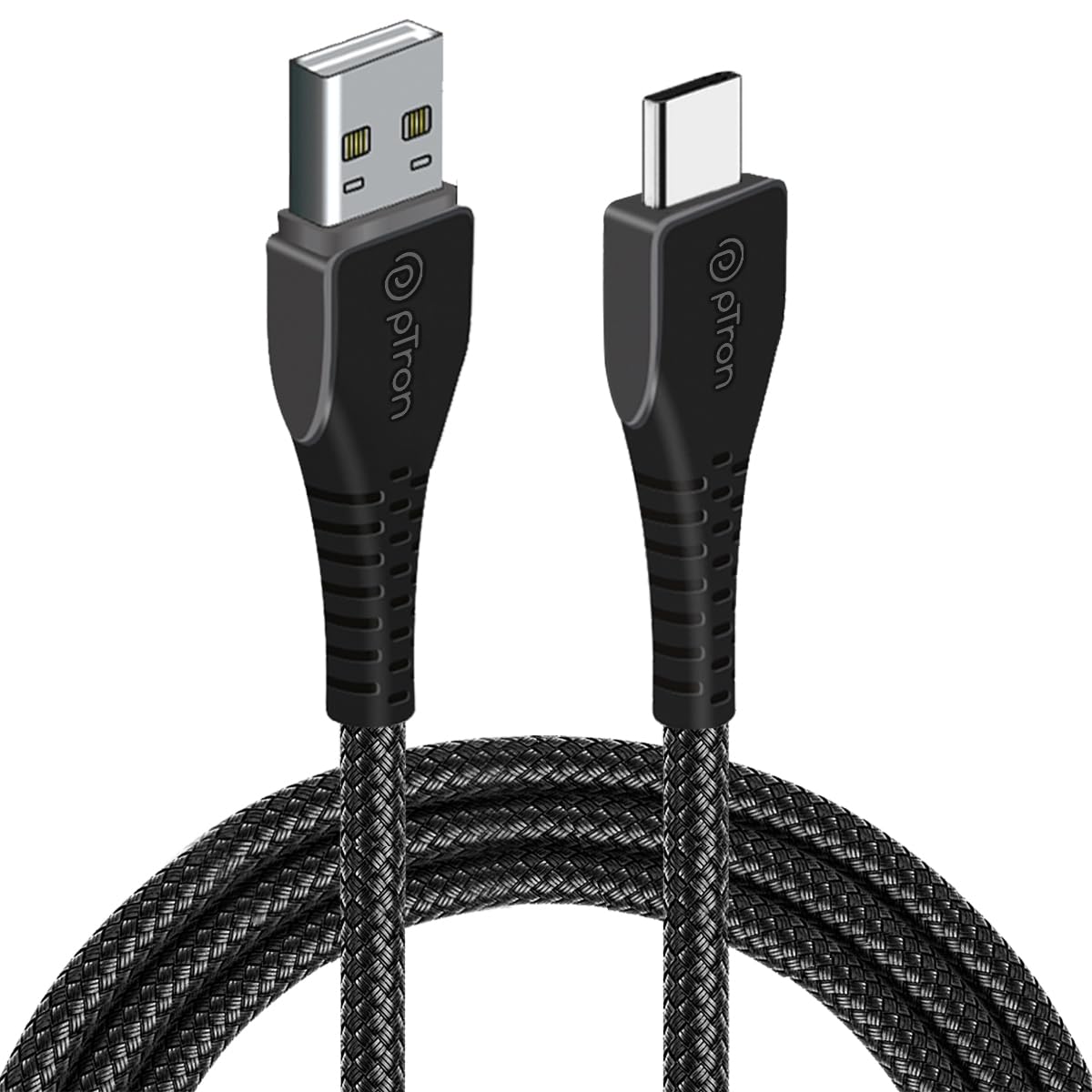 pTron Solero Braid 60W Type C Fast Charging Cable 1.5m for Samsung, OnePlus, Oppo, Vivo, Xiaomi, Realme,IQOO & other Type C devices,Unbreakable Nylon Braid & 480Mbps Sync Speed & Made in India (Black) (B0CWVJC63K) Amazon Price History, Amazon Price Tracker
