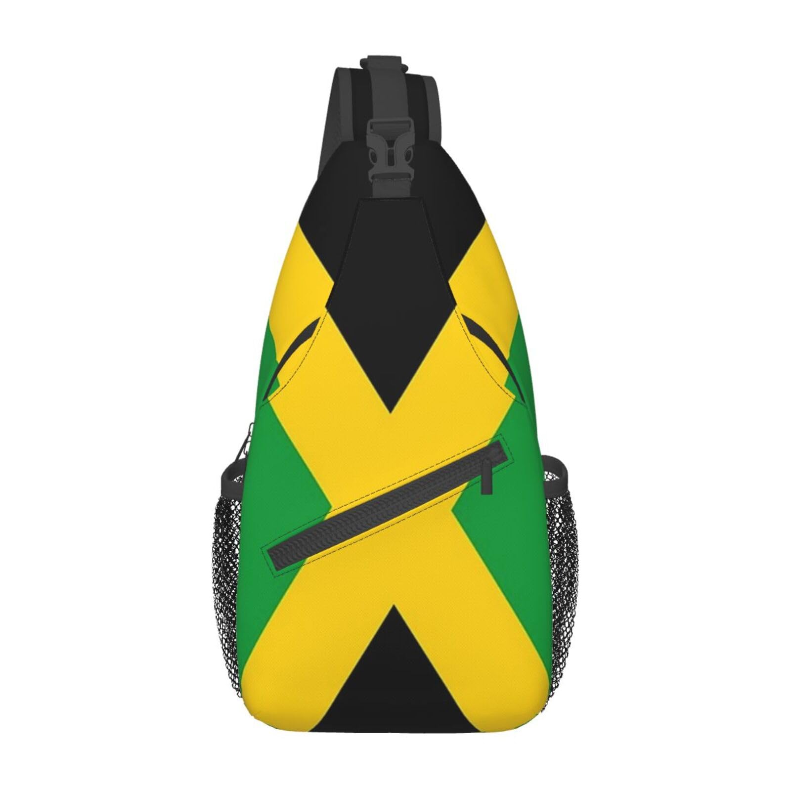 Skdjowu Unisex Jamaica Flag-Yy0000001 Jamaica Flag Sling Bag Crossbody Backpack Jamaican Travel Hiking Daypack Shoulder Chest Bag For Women Men