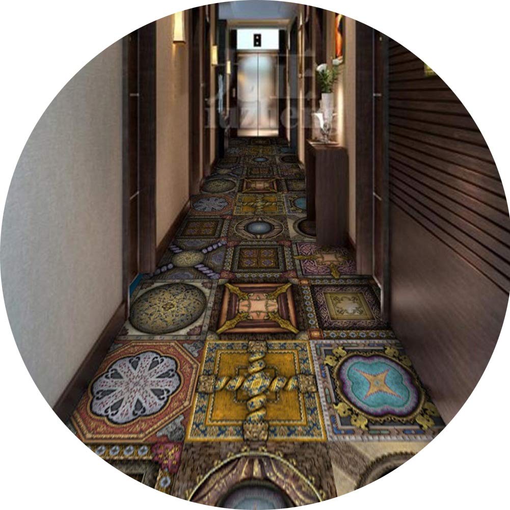 Moqueta corredor de pasillo largo con acabado 3D retro y calidad para hoteles