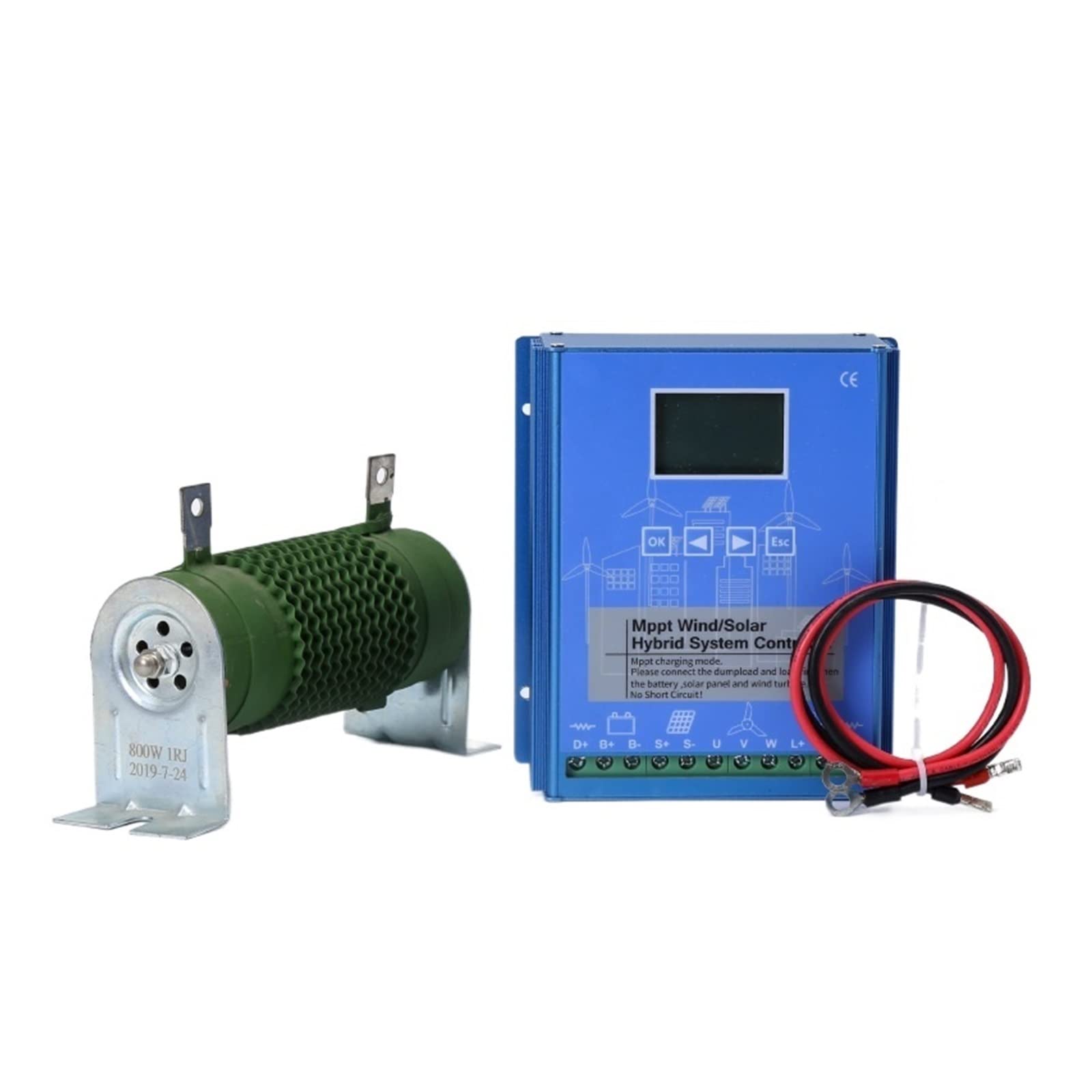 Controlador solar, Controlador Híbrido Eólico-solar MPPT 12V24V 1000W2000W Breeze Boost Batería De Litio De Plomo Recargable