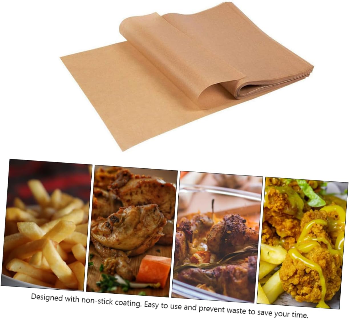200pcs Baking Paper Parchment Paper Non-stick for Oven Cooking Barbecue Odorless Food-grade Easy to Clean