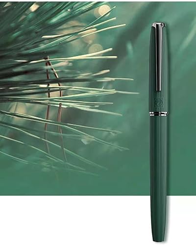 Miniatura 5 de Picasso 916 - Pluma estilográfica con diseño de tiras verdes con caja para escribir, punta extrafina, oficina, escuela de negocios