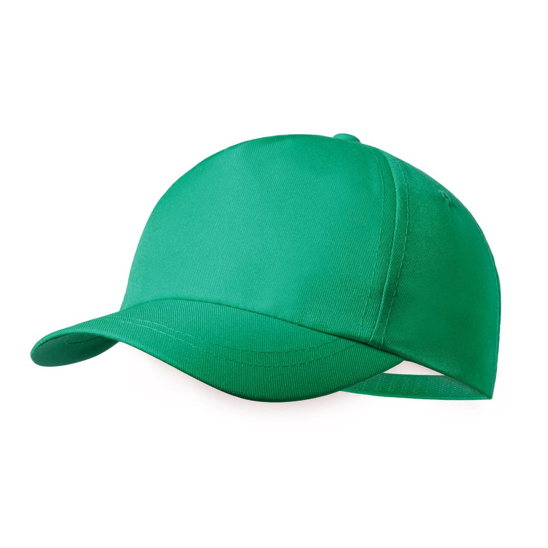 BLUECHOLON Gorra de niño de 5 Paneles Fabricada en Resistente poliéster RPET, de Suave Acabado y Cierre Ajustable. con Orificios de ventilación Bordados