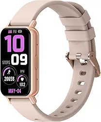 PEJE Band 1,1.45" TFT Tela, Smartwatchs,IP68 à Prova d‘Água,Relogio Smartwatch Feminino,100+ Modos Esportivos, Notificações Inteligentes, Assistente de Voz, Compatível com iOS/Android（Rosa）