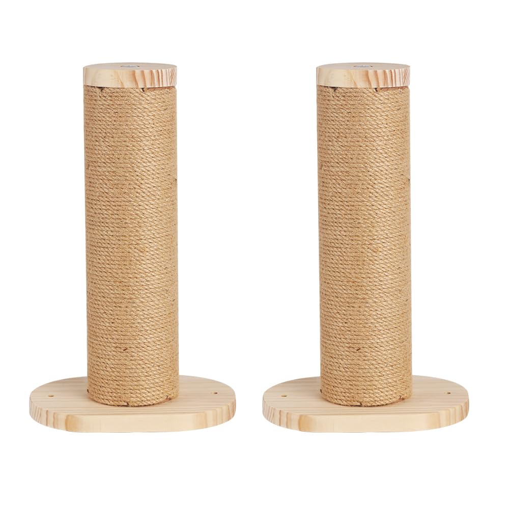 Hamac pour Chat Mural Grande Étagère pour Chat avec 2 Pilier d'escalade pour Chat, Fenetre Pliable Lit pour Chat, Capacité de Charge 18kg