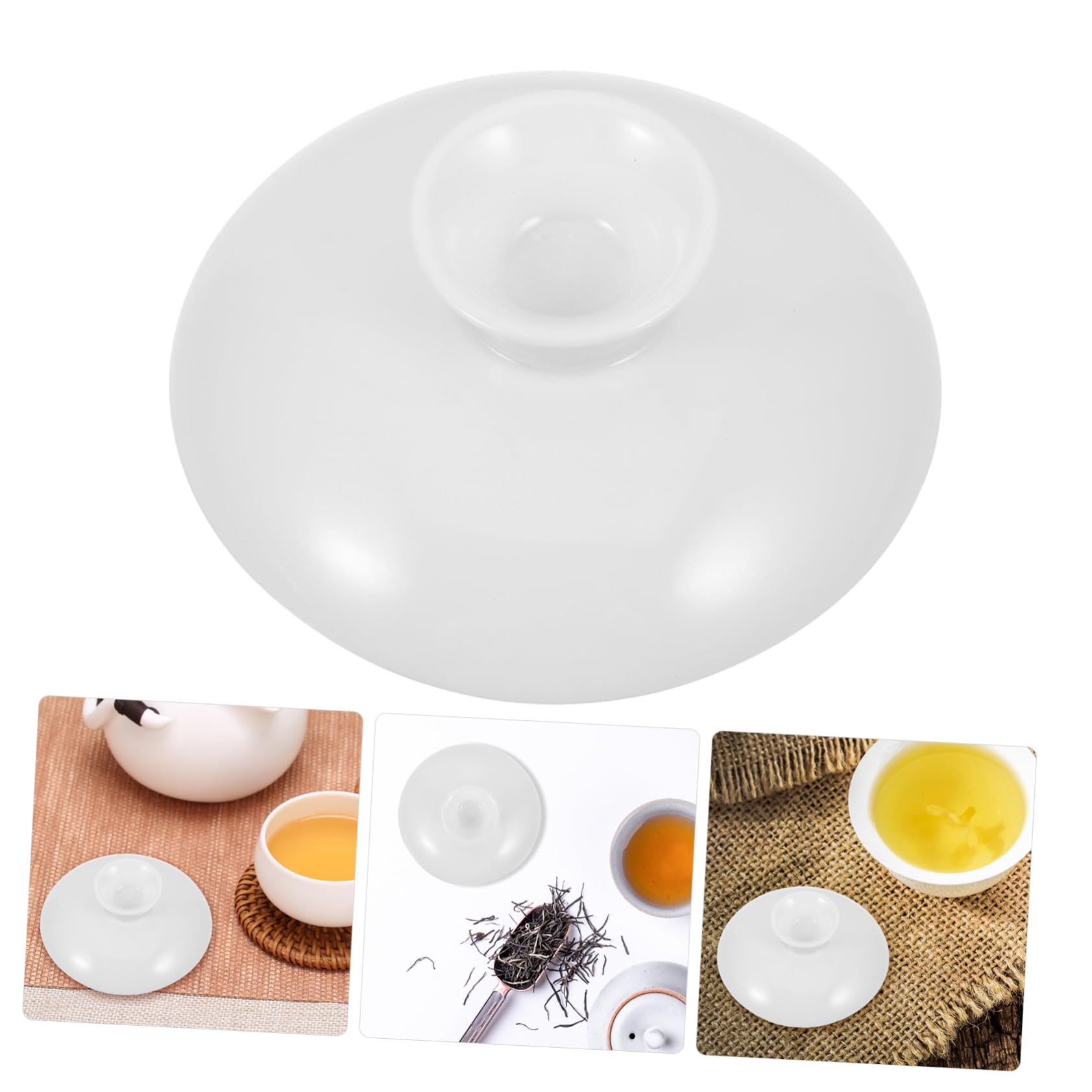 LABRIMP Tapa de taza de té de cerámica tapa jarra agua tapa de repuesto de tetera de cerámica tapa de repuesto para tetera tapa de repuesto para taza de té universal pequeña cubierta