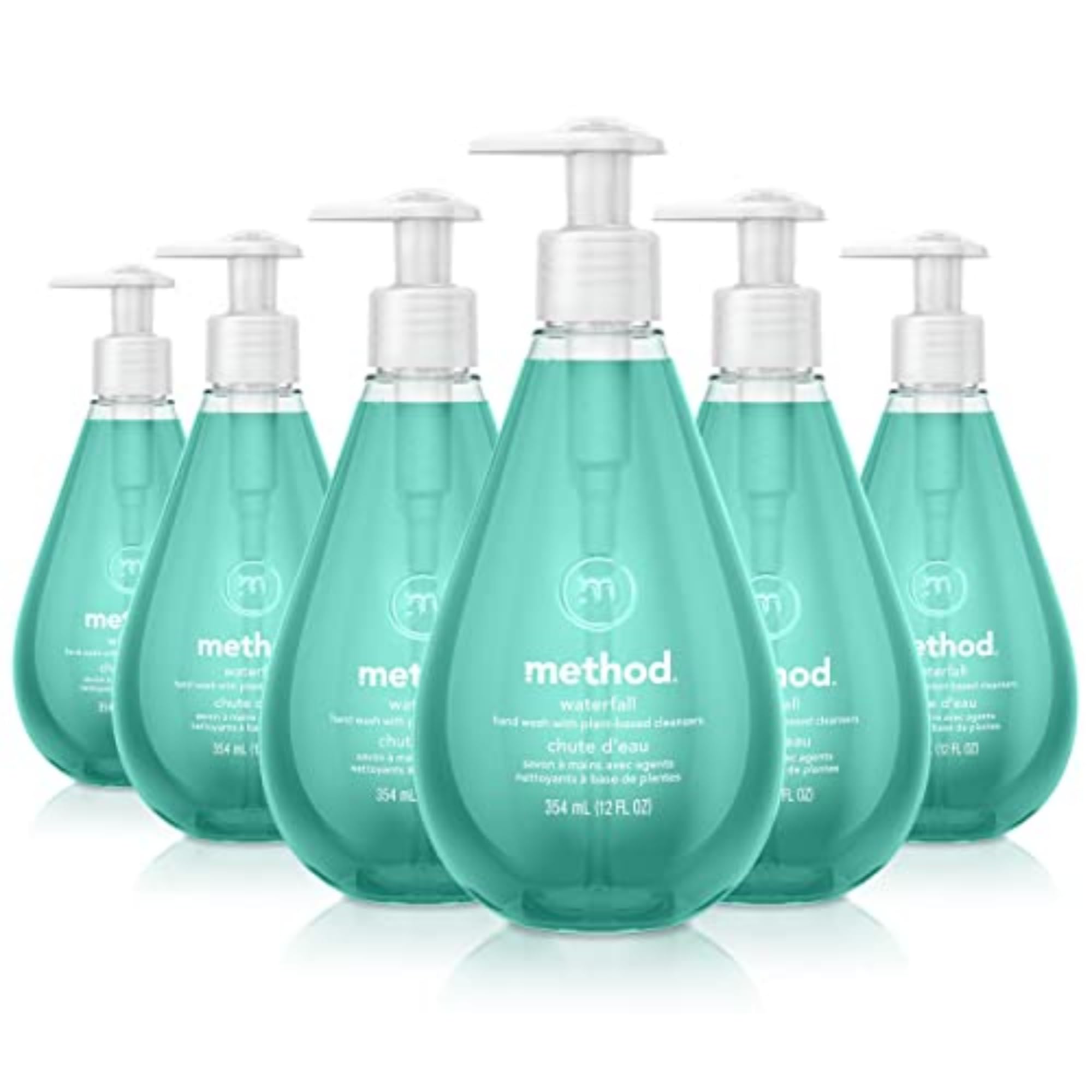 MethodGel Hand Soap, Waterfall, Biodegradable Formula, 12 Fl Oz (Pack of 6)