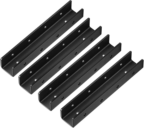 heneng 4 soportes de montaje de valla para rieles cuadrados de 1 pulgada, rieles de tubo cuadrados, clips de fijación de panel, calibre 10