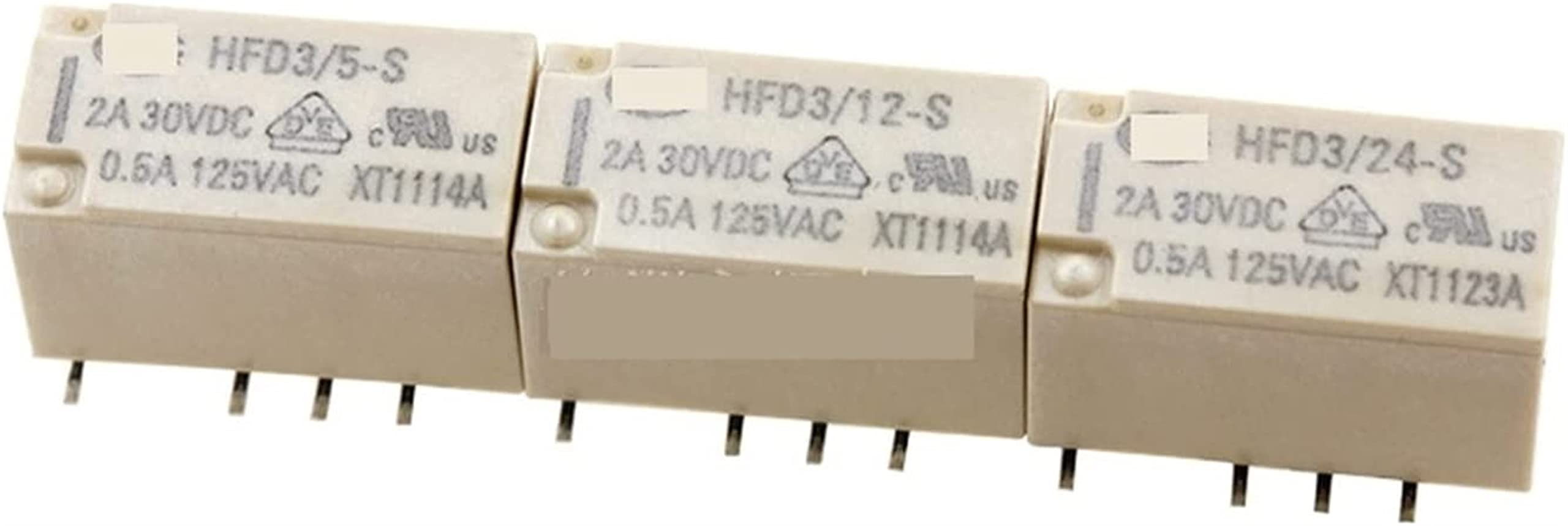 LKPEHTAGN Relay 20PCS/Lot Relays HFD3-5V 12V 24V-S 0.5A125VAC Two Sets of Conversions 8Pin