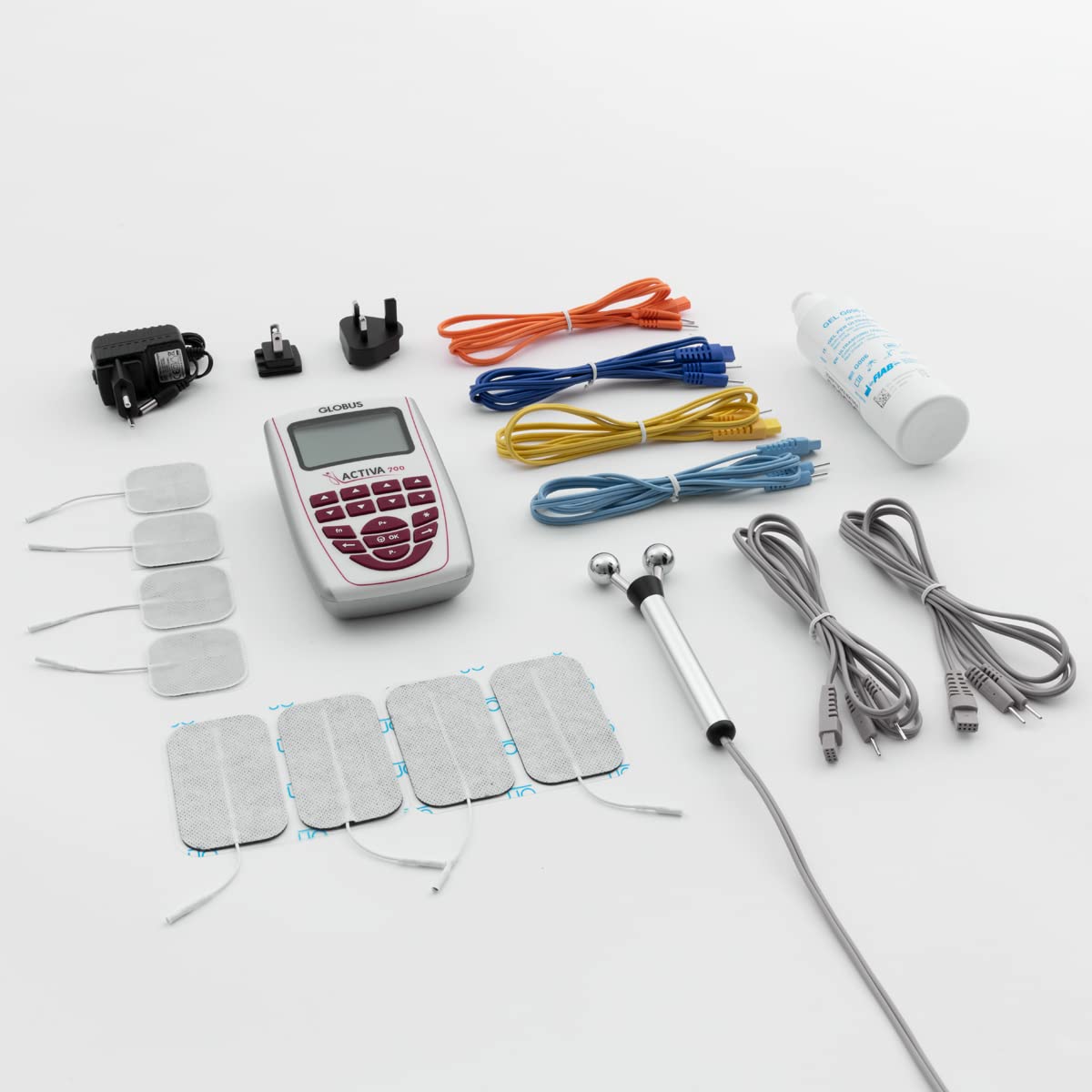 GLOBUS | Activia 700, Elettrostimulador de 4 Canales con 271 programas para la Belleza y el Fitness, para el reafirmado, la tonificación y el rejuvenecimiento