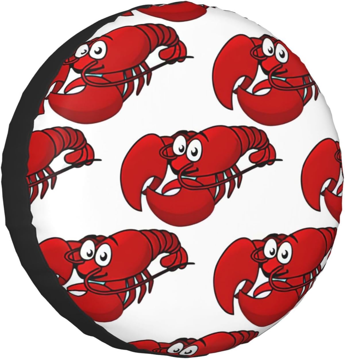 Red Lobster Print Print Tire Cover Universal Spare Wheel for Trailer Rv SUV Truck Camper Travel Accessories
