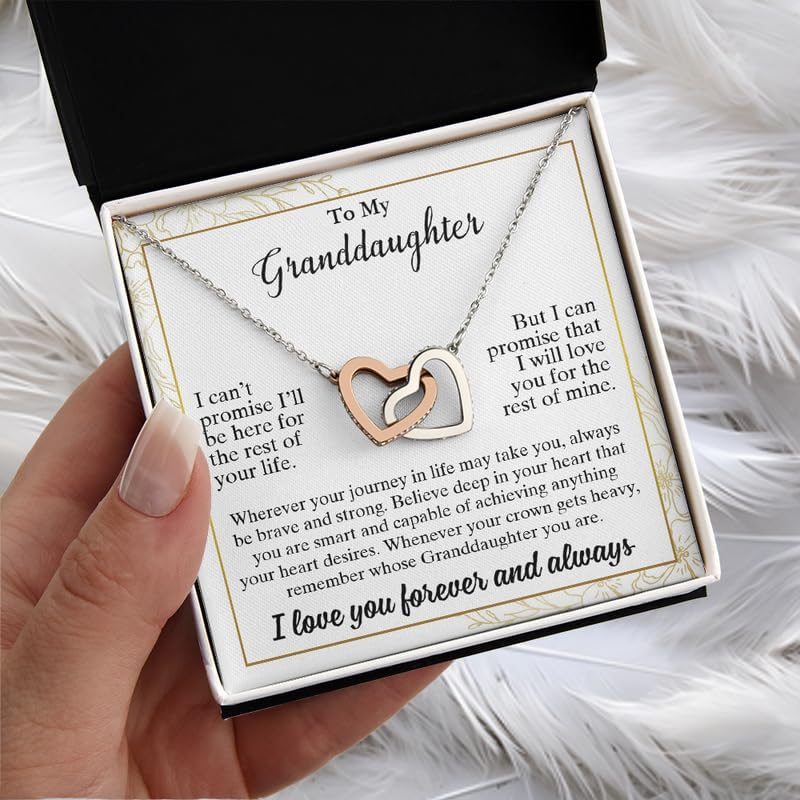 To Our Granddaughter Necklace Gift from Grandma and Grandpa, Meaningful Jewelry with Message Card, Ideal for Birthday or Christmas Surprise - Image 2