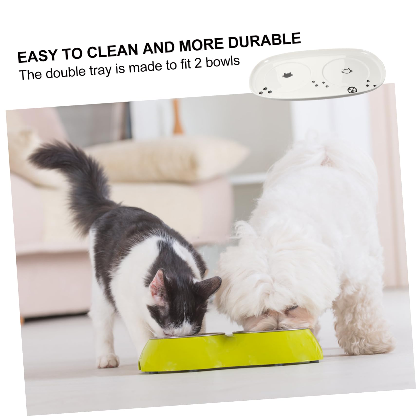 Toyvian Keramik Futternapf Katzen-Tray Praktische Und Stilvolle Futterstation Für Katzen Und Kleine Hunde rutschfest Einfach Zu Reinigen Zur Vermeidung Von Verschmutzungen