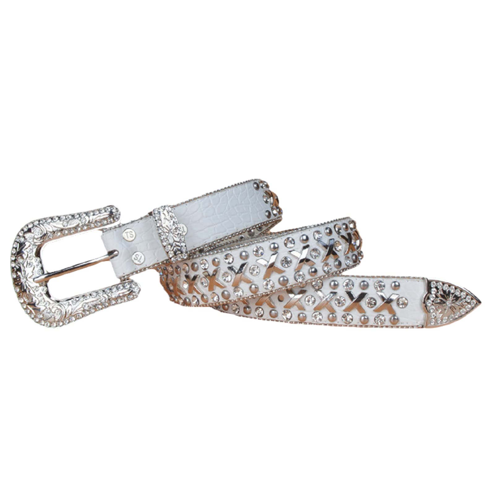 Cinturón de cuero de vaquero con tachuelas de diamantes de imitación para mujer, cinturón de cristal brillante, cinturón de cintura ancha de 38mm para vestido de Jeans