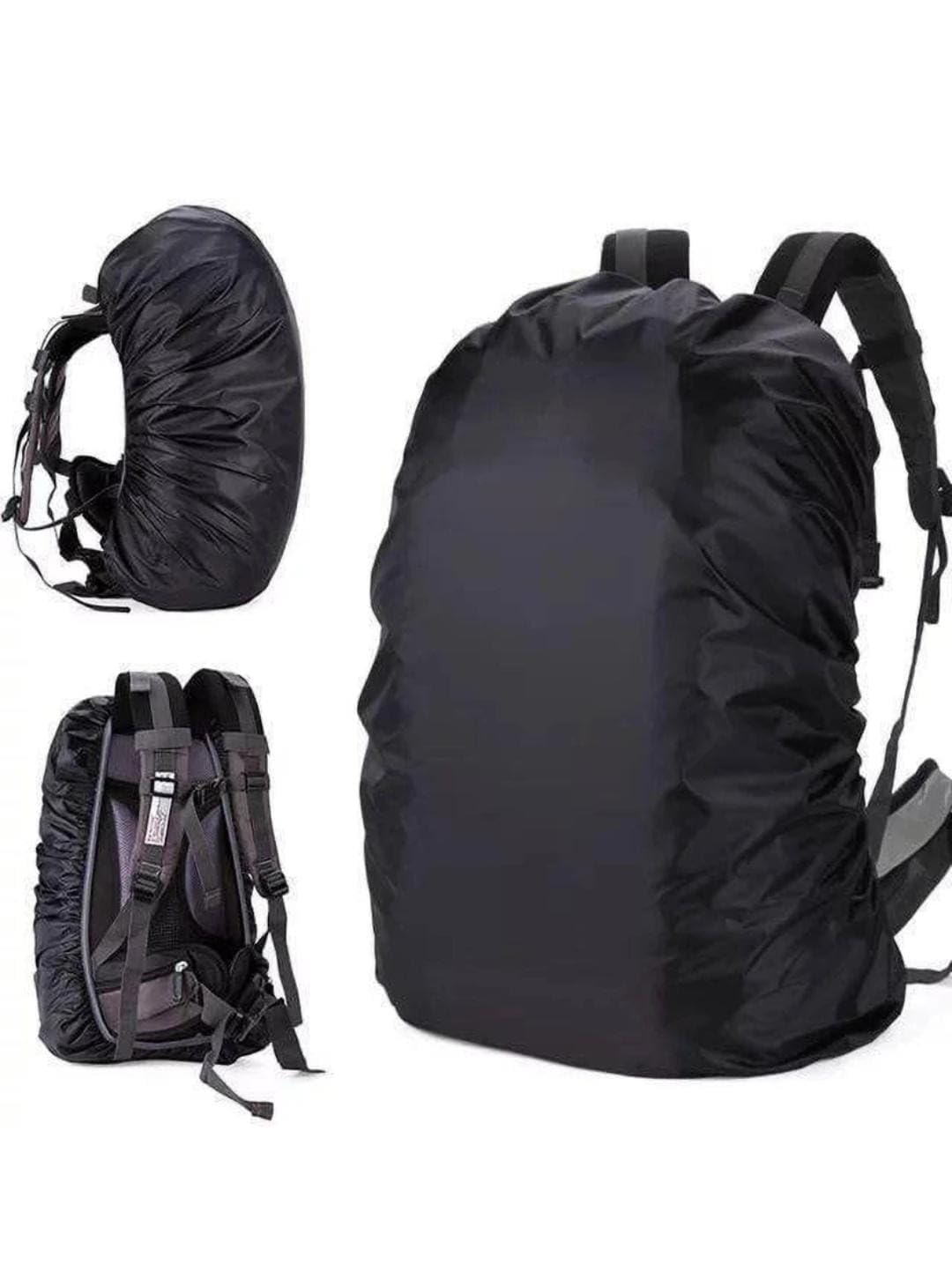 Premium Waterproof Backpack Rain Cover with Elastic Band & Buckle Strap - Pack of 1 (Black) | Heavy-Duty Anti-Theft Dustproof Bag Cover for School, Laptop, Trekking & Bike Riding Bags (35L-45L)-picture-52