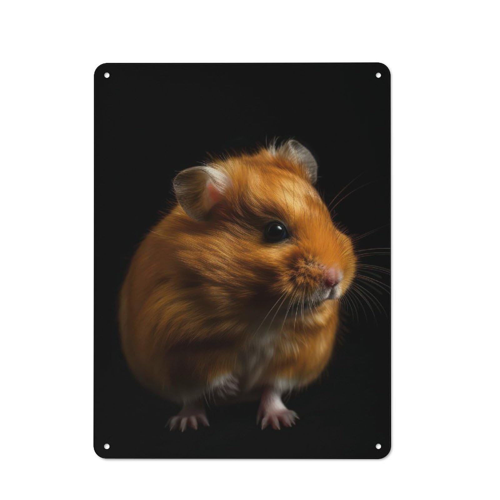 Nostalgic Playful Hamster Decorative Tin Plaque 40x30cm, Classic Pub Decor for Diner, Restaurant, Shed Or Kitchen