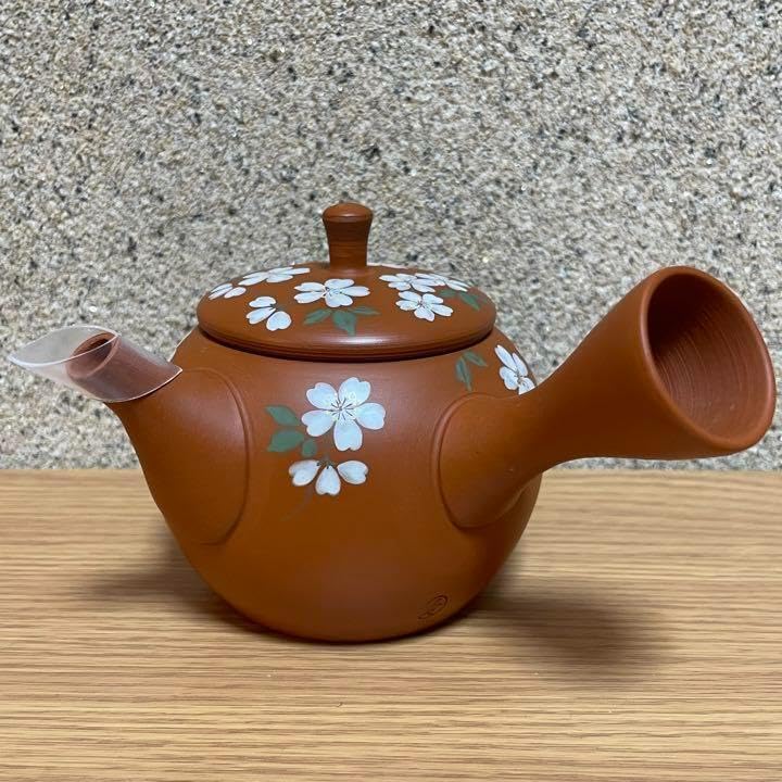 常滑焼 玉窯 梅原廣隆急須1客 桜柄 伝統工芸士 不経済