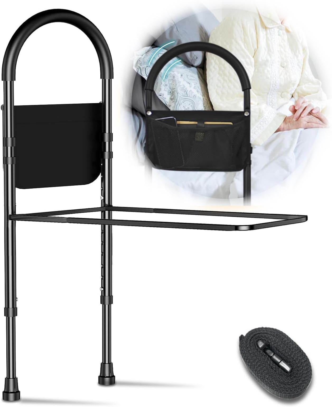 Elite Care Safety bed rail mobility aid adjustable in height with ...