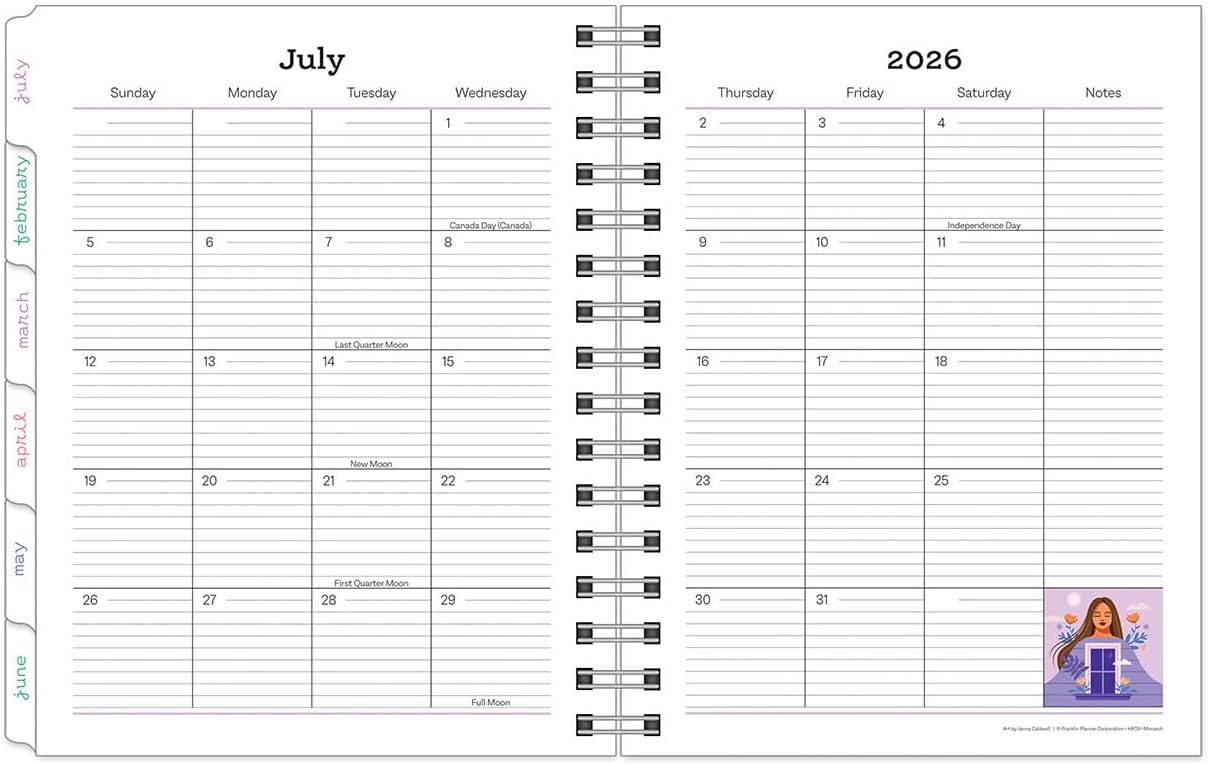 FranklinCovey - Her Point of View Planning Notebook | Six-Month Wire-Bound (Monarch, Jul 2026 - Dec 2026)