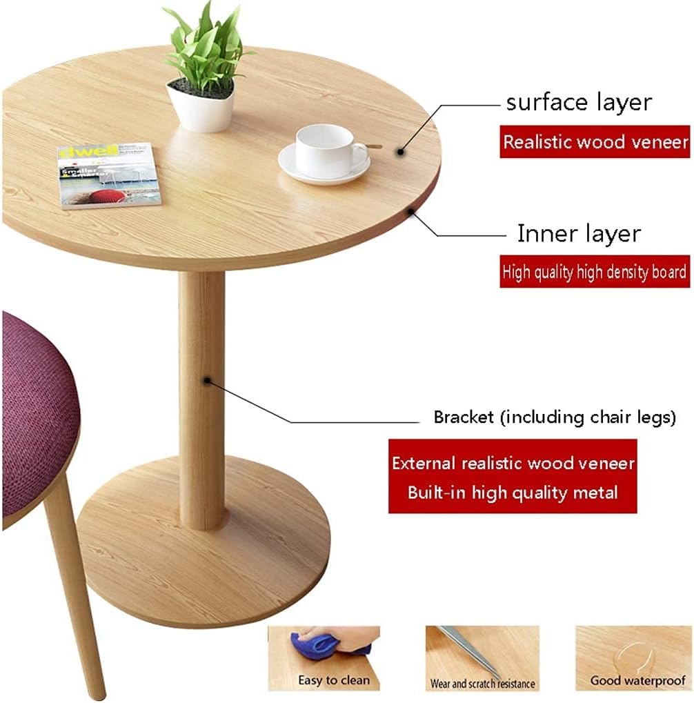Office Business Lounge Hotel Living Tea Shop Modern Reception Round Table Conference Hall Study Golf Course Clothing Store Family Living Room Kitchen Lounge Table (Purple)