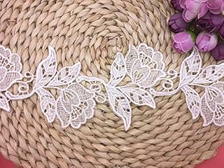 8.5CM Width Europe Floral Motifs Boho Pattern Inelastic Embroidery Lace Trim,Curtain Tablecloth Slipcover Bridal DIY Cloth...