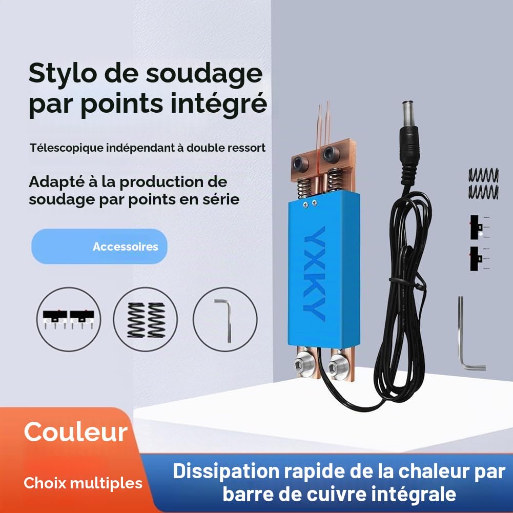 Soudeuse par Points à Batterie Portable avec Déclenchement Automatique, Stylet de Soudage par Points avec Interrupteur Intégré pour la Soudure de Batteries 18650