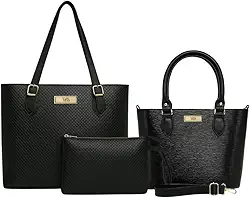 Kit Bolsa Feminina Grande + Baú + Carteira