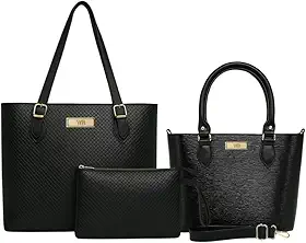 Kit Bolsa Feminina Grande + Baú + Carteira