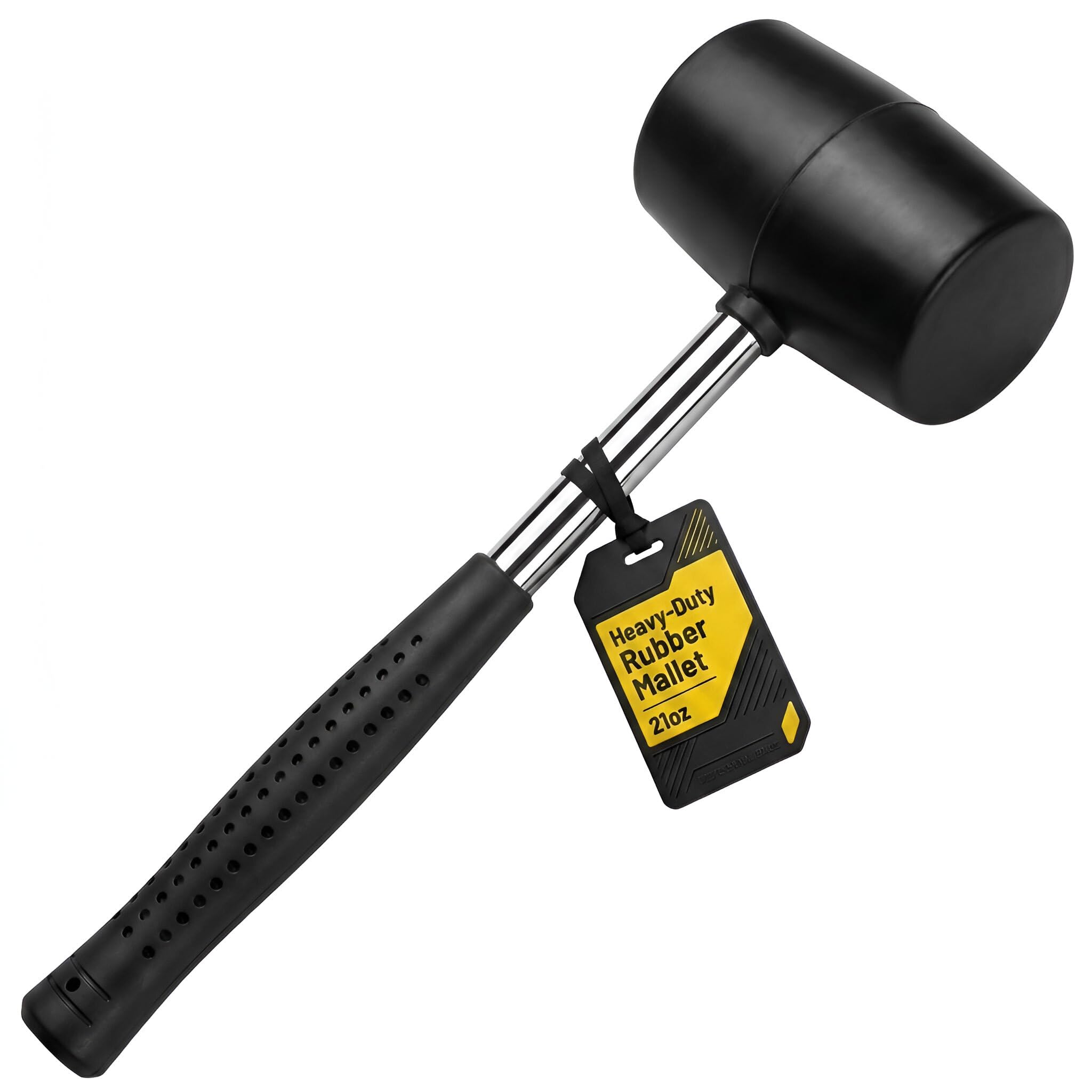 My Diy Professional Products My Diy Rubber Mallet Hammer 21Oz - Non-Mark Rubber Hammer With Anti-Slip Grip For Woodworking, Camping, Tent Pegs, Paving & Home Diy Projects