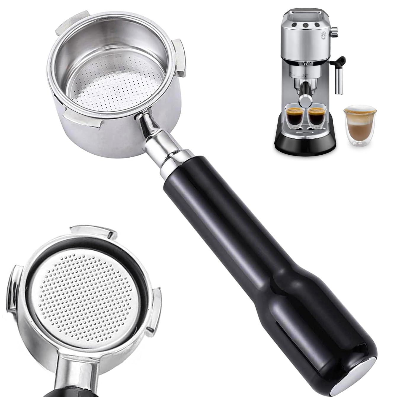 Amazon.com: 51mm Bottomless Portafilter for Delonghi Dedica EC680