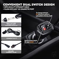 Vista 6 de Xprite luces estroboscópicas de emergencia de 2×11 pulgadas de alta intensidad color ámbar y verde con 32 LED para tablero e interior de parabrisas