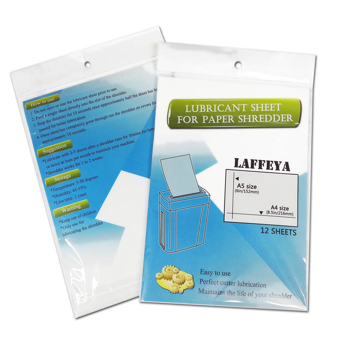 laffeya Papier Shredder Schärfen & Schmiermittel Blätter & Aktenvernichter Reinigung Blätter (12)
