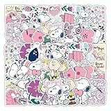 スヌーピー シール ステッカーセット50枚入り防水ステッカーシール セット スーツケースステッカー 自転車 ヘルメットパソコン ギターラップトップステッカー 人気 お祝い プレゼント B