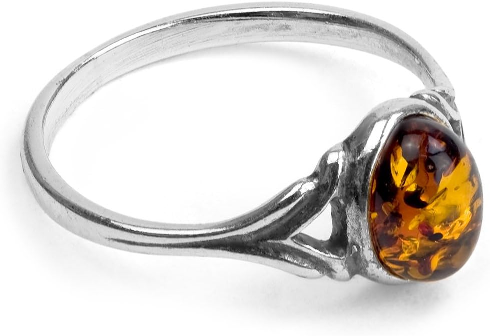 Ian and Valeri Co. Amber Sterling Silver Celtic Small Thin Ring - Image 2