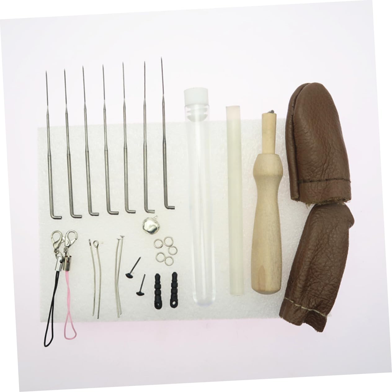 Angoily 3 Juegos Kit de Fieltro con Aguja de Lana Colores de Fibra de Lana para Manualidades para Principiantes y Profesionales Incluye Herramienta para Joyería Muñecas