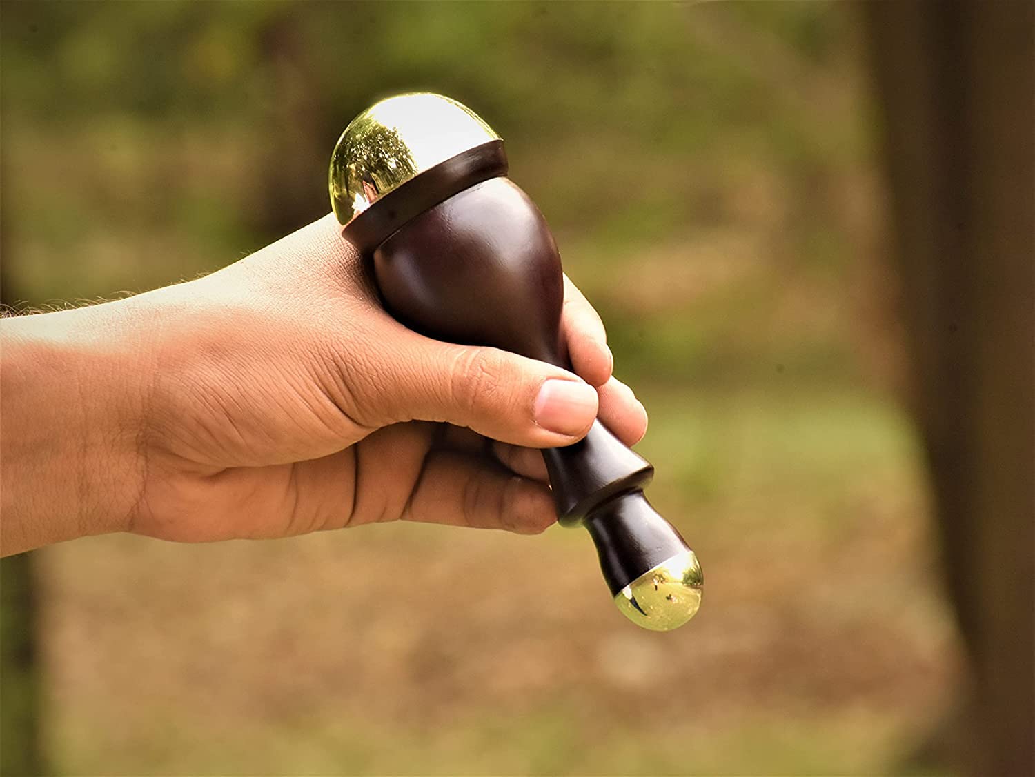 Masseur pour le corps et les pieds Kansa Wand avec manche en bois pour la désintoxication et la relaxation profonde Baguette Kansa