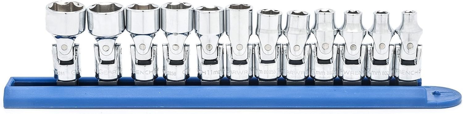 GEARWRENCH 12 Pc. 1/4" Drive 6 Pt. Flex Socket Set, Metric - 80311
