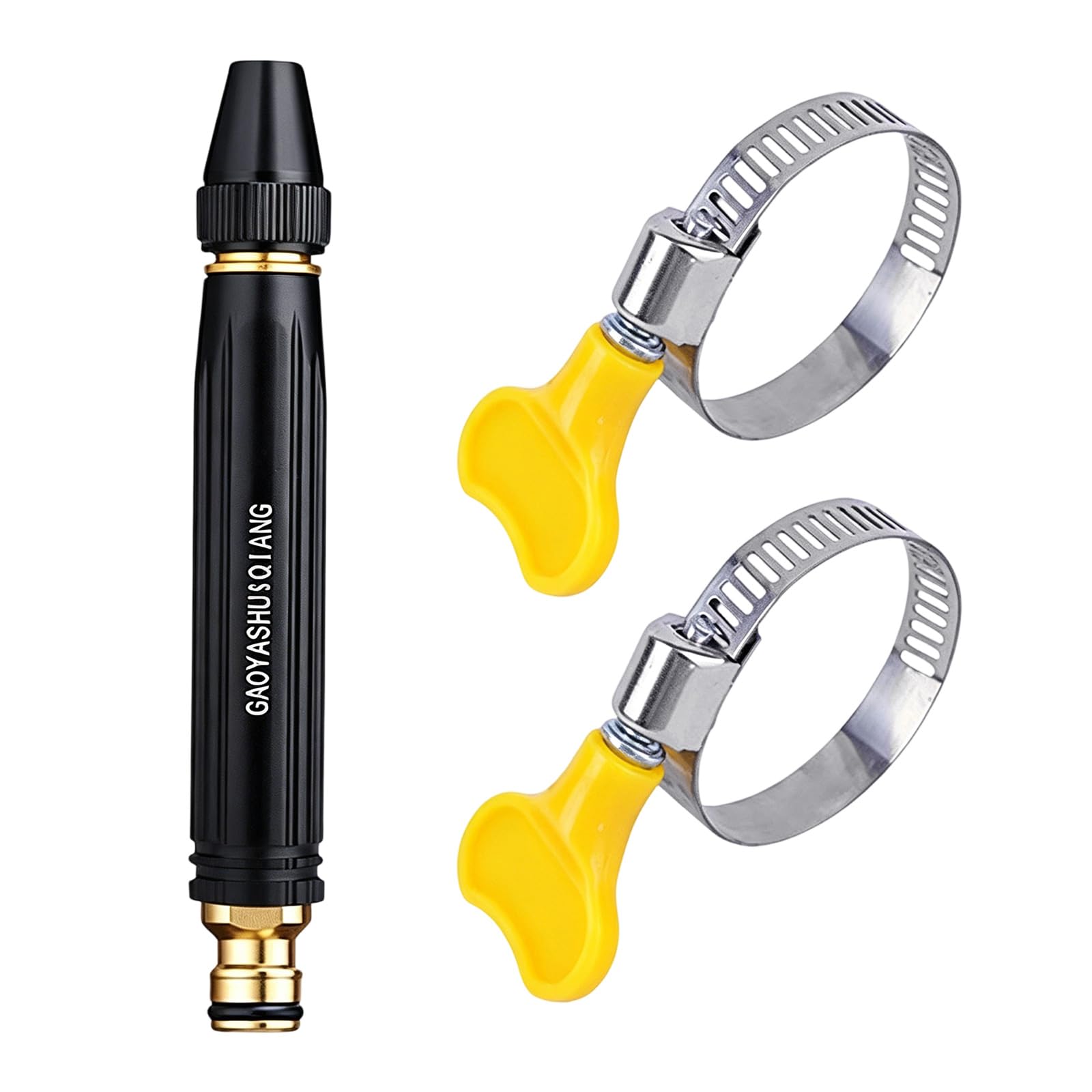 Upgrade Home High Pressure Washer Nozzles with Hose Clamps, Adjustable Spray High Pressure Nozzle for Washer, Portable Water Sprayer for Car Washing and Garden Watering, Home-Cleaning