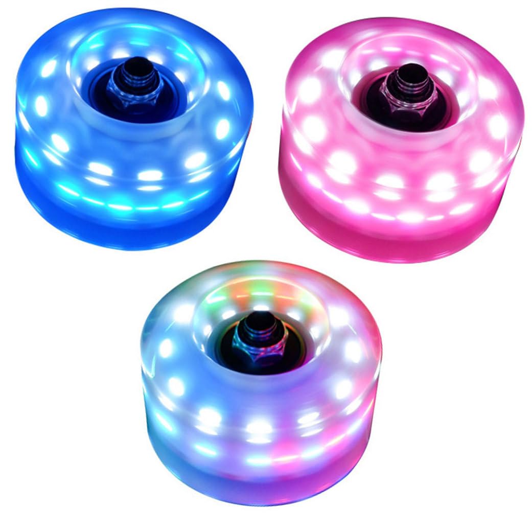 Lot de 8 roues lumineuses de rechange pour skateboard 82a 58 x 32 mm à double rangée Bleu