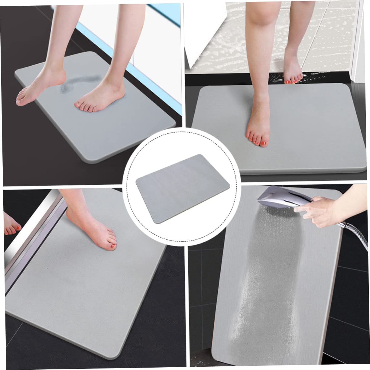 Tapis de Sol en Diatomite Absorbant Antidérapant pour Salle de Bain