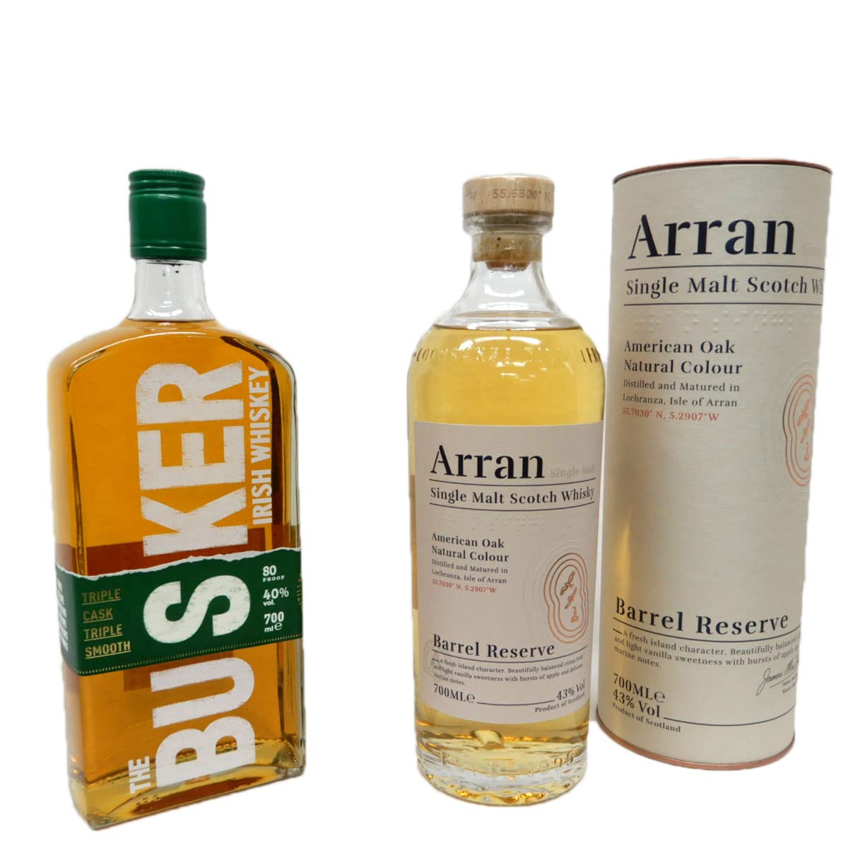 Amazon.co.jp: ハイボール好きに2本セット バスカー40度700ml、アラン