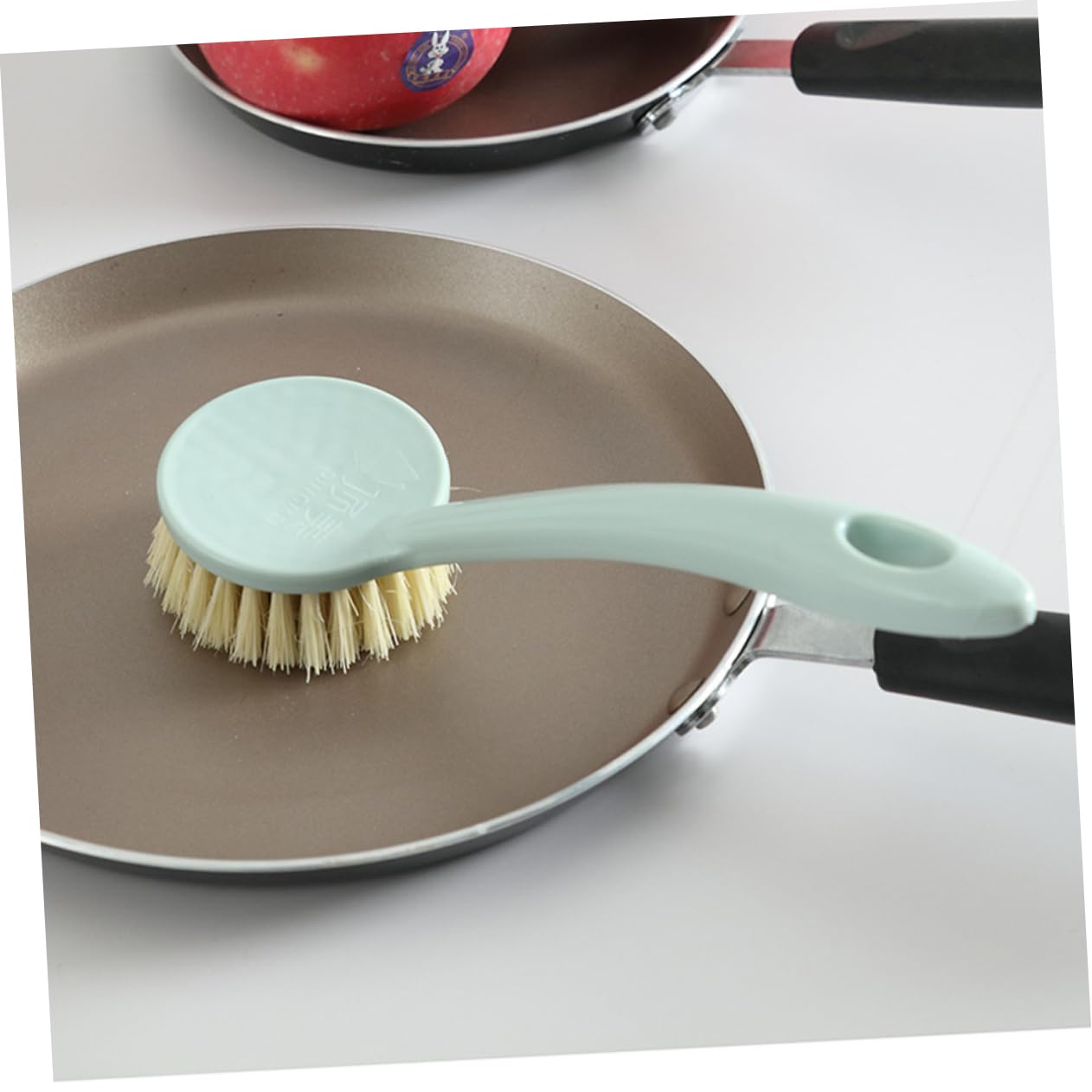 PartyKindom 6piezas Cepillos De Limpieza De Mango para Fregar Platos Herramienta De Limpieza De Cocina Rojo y Verde para Sartenes Ollas y Superficies del Hogar