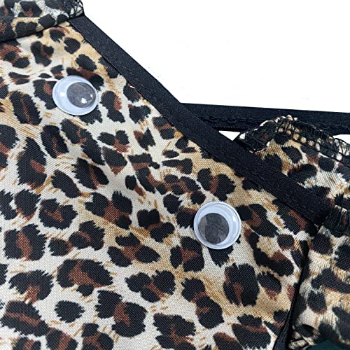 Freenfond Men’s Christmas Gag Gift Reindeer G-String Mankini Thong Underwear (Leopard) #TOP2