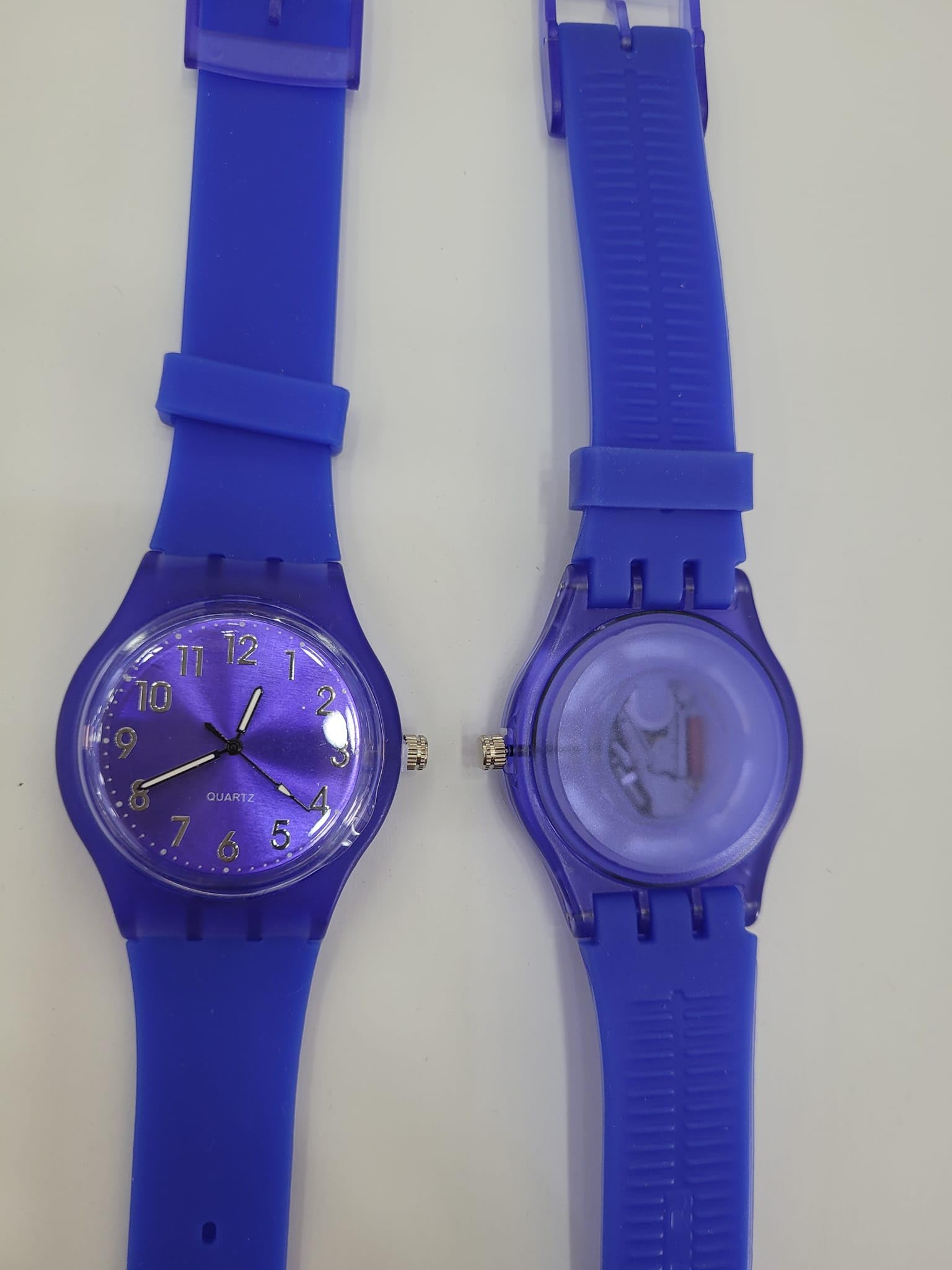 ricevi 1 Orologio per DETENUTO, PLASTICA Dietro Trasparente IDONEO CARCERE AMMESSO PENITENZIARIO, Bianco Nero BLU E Altri Omaggio PILA E SANTINO MADONNA PER CHI HA SBAGLIATO