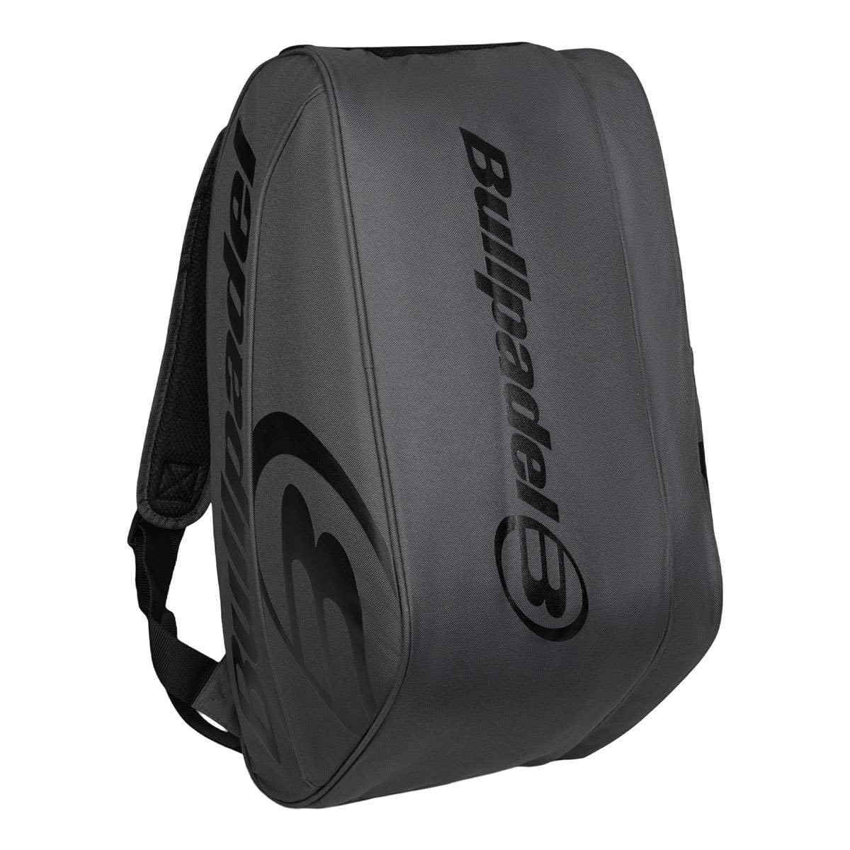 Bullpadel - Sac de raquette noir, avec poches pour raquettes, compartiment pour vêtements ou équipements et poches auxiliaires, rembourré et poignées pour le transport, grande capacité et